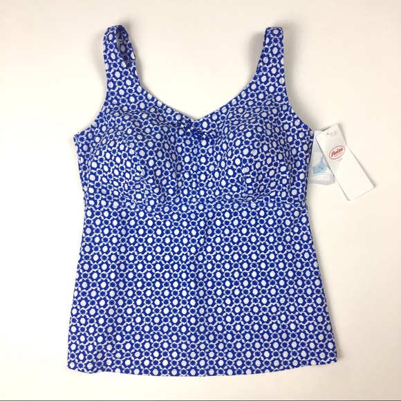 Anita salta tankini top blue supportive Modest - Picture 2 of 6